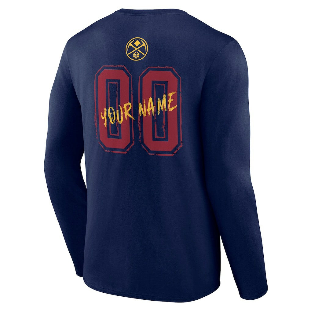 NBA Denver Nuggets Hustle Custom Long Sleeve T-Shirt sale