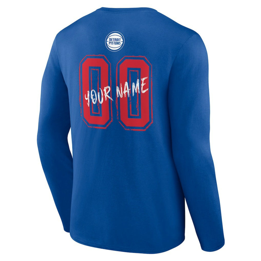 NBA Detroit Pistons Hustle Custom Long Sleeve T-Shirt sale