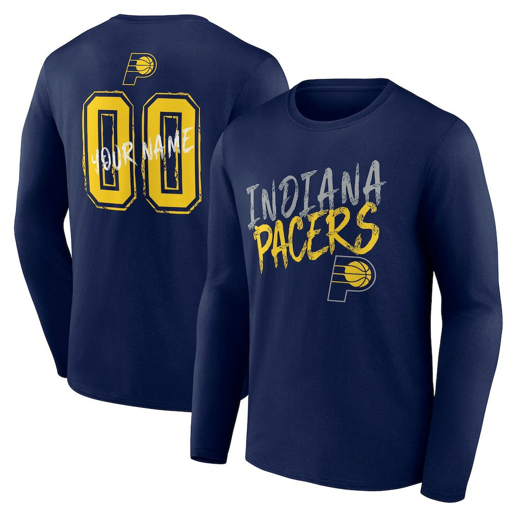 NBA Indiana Pacers Hustle Custom Long Sleeve T-Shirt