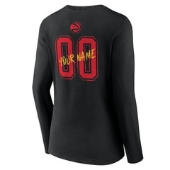 NBA Atlanta Hawks Women's Hustle Custom Long Sleeve V-Neck T-Shirt