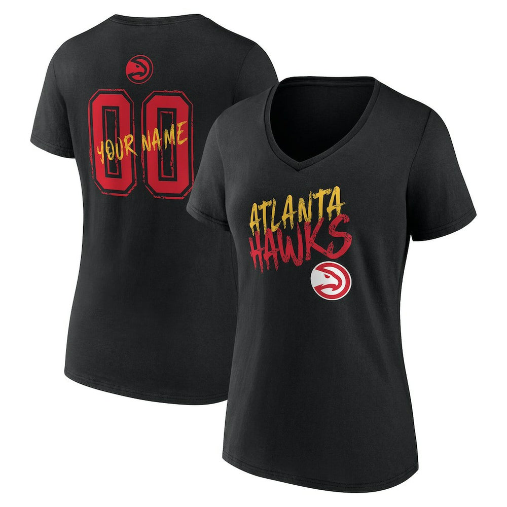 NBA Atlanta Hawks Women's Hustle Custom V-Neck T-Shirt