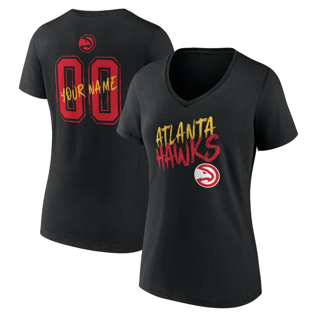 NBA Atlanta Hawks Women's Hustle Custom V-Neck T-Shirt