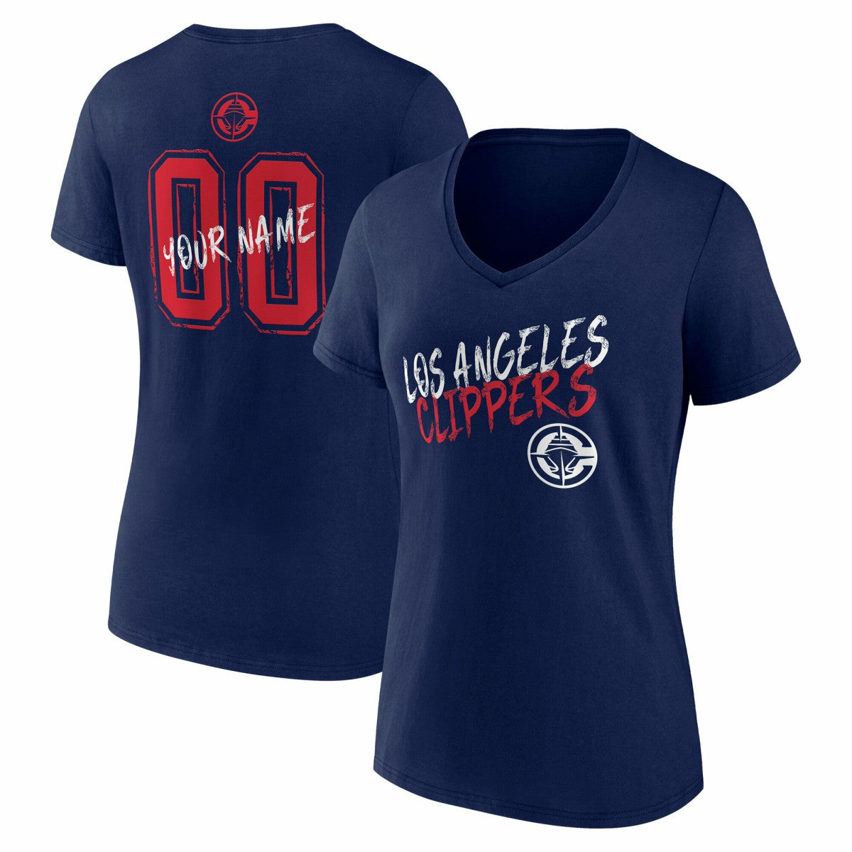 NBA LA Clippers Women's Hustle Custom V-Neck T-Shirt