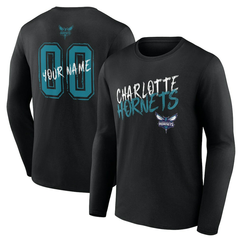 NBA Charlotte Hornets Hustle Custom Long Sleeve T-Shirt