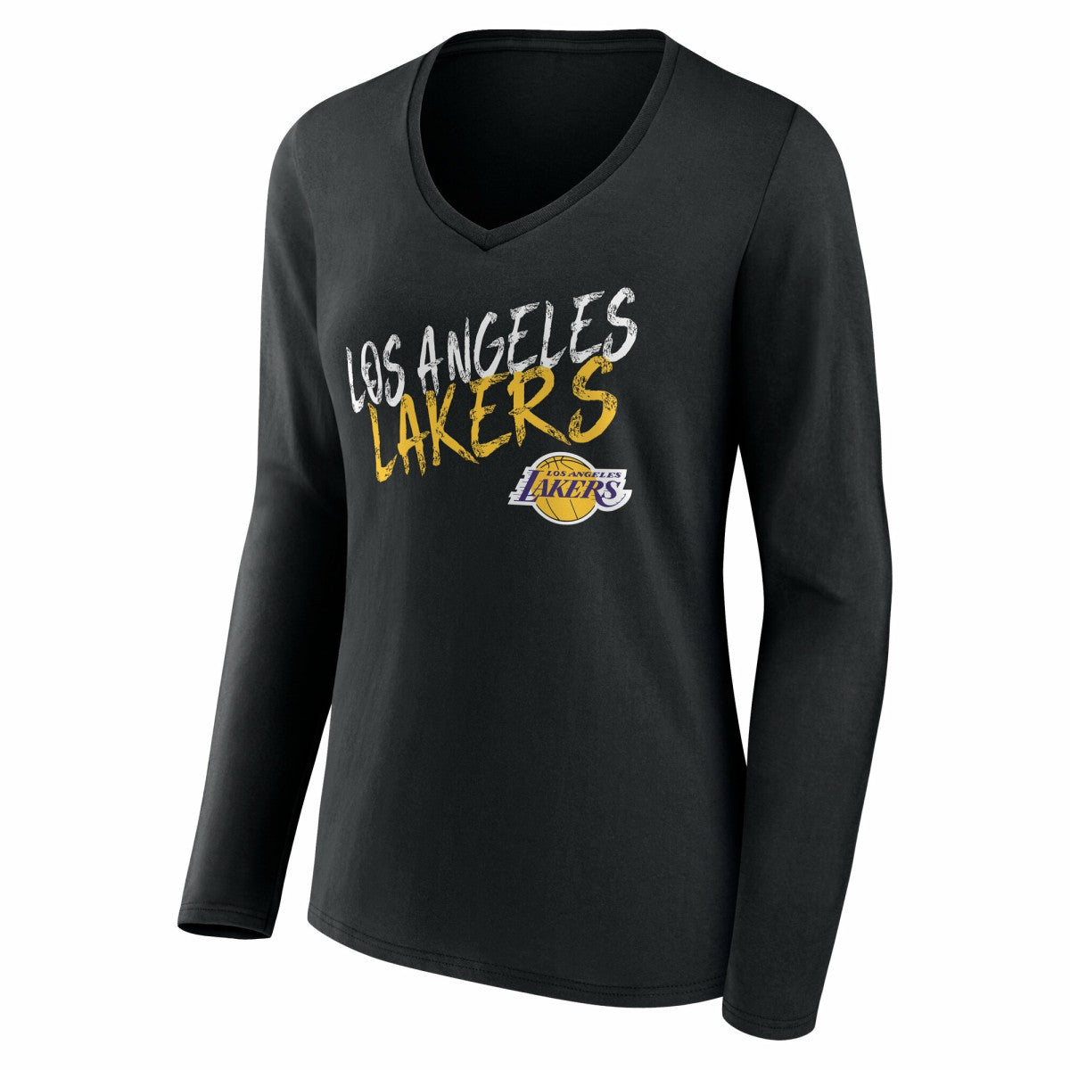 NBA Los Angeles Lakers Women's Hustle Custom Long Sleeve V-Neck T-Shirt