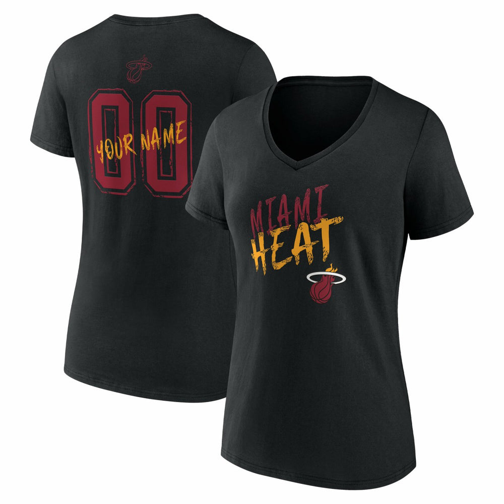 NBA Miami Heat Women's Hustle Custom V-Neck T-Shirt