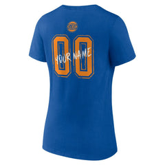 NBA New York Knicks Women's Hustle Custom V-Neck T-Shirt