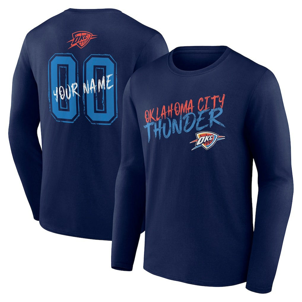 NBA Oklahoma City Thunder Hustle Custom Long Sleeve T-Shirt