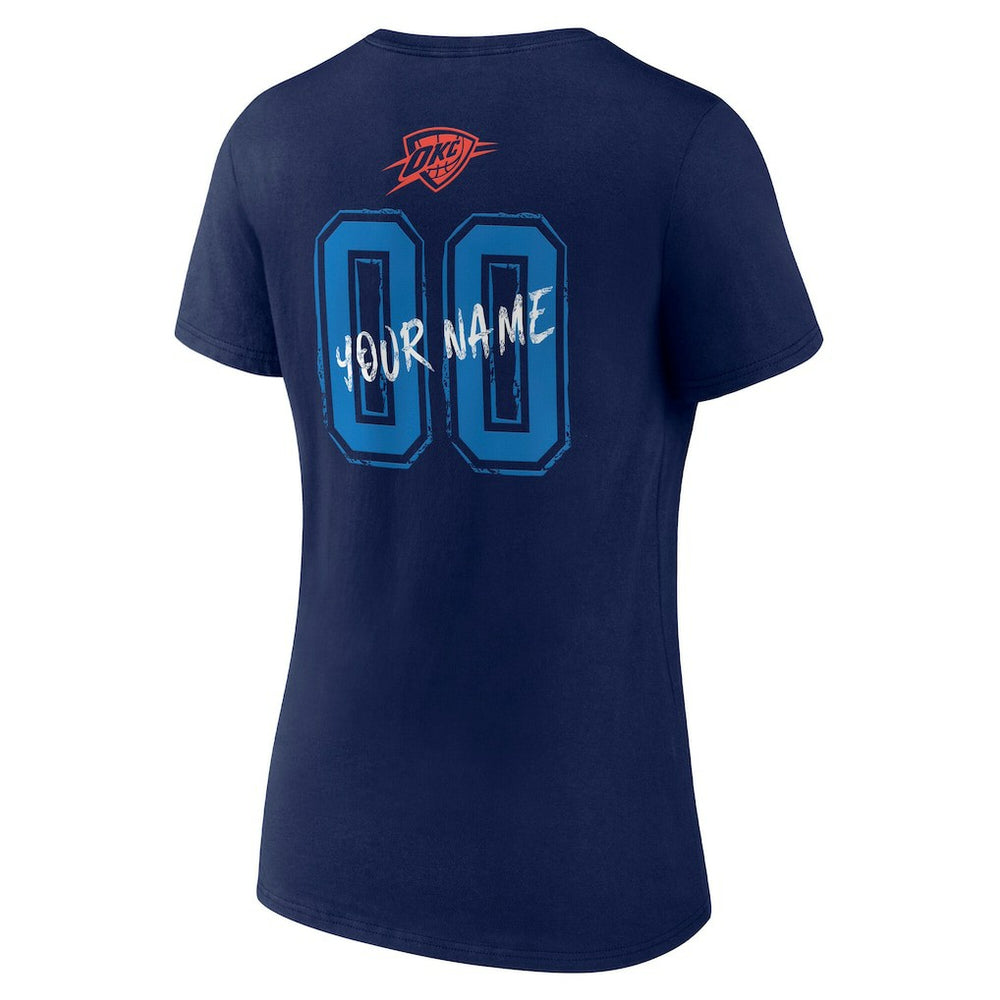 NBA Oklahoma City Thunder Women's Hustle Custom V-Neck T-Shirt