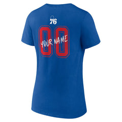 NBA Philadelphia 76ers Women's Hustle Custom V-Neck T-Shirt