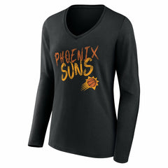 NBA Phoenix Suns Women's Hustle Custom Long Sleeve V-Neck T-Shirt