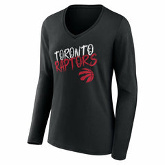 NBA Toronto Raptors Women's Hustle Custom Long Sleeve V-Neck T-Shirt