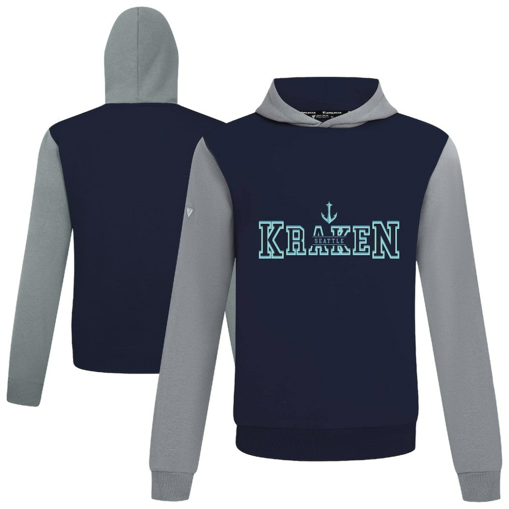 NHL Deep Sea Blue/Gray Seattle Kraken Levelwear Ultimate Journey Pullover Hoodie