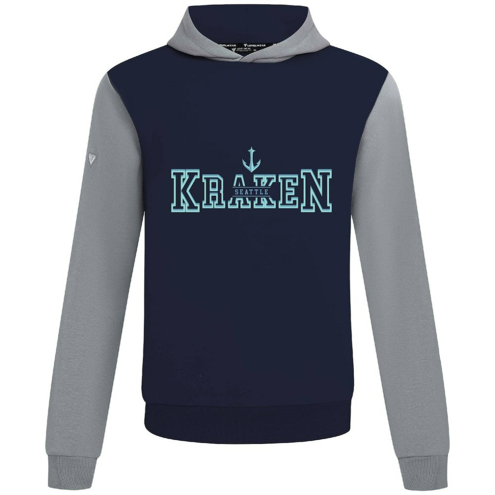 NHL Deep Sea Blue/Gray Seattle Kraken Levelwear Ultimate Journey Pullover Hoodie