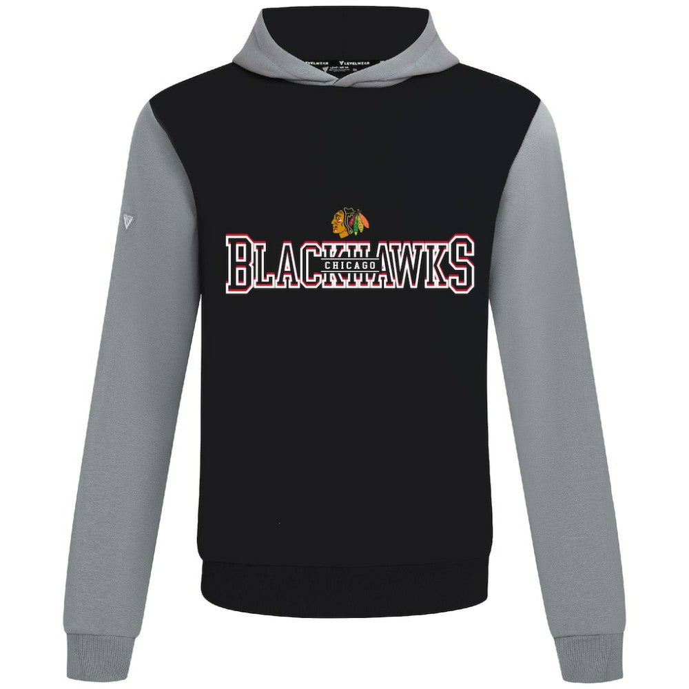 NHL Black/Gray Chicago Blackhawks Levelwear Ultimate Journey Pullover Hoodie