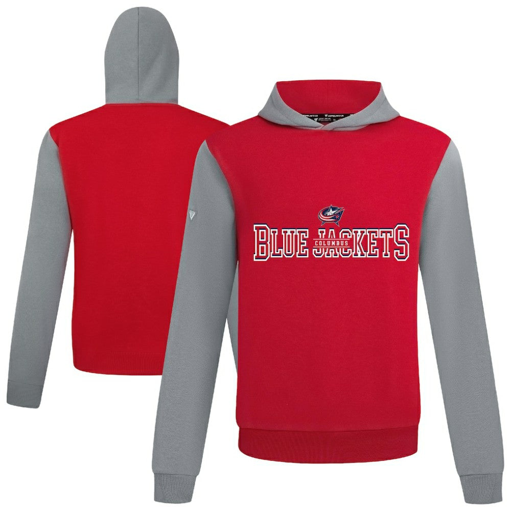 NHL Red/Gray Columbus Blue Jackets Levelwear Ultimate Journey Pullover Hoodie