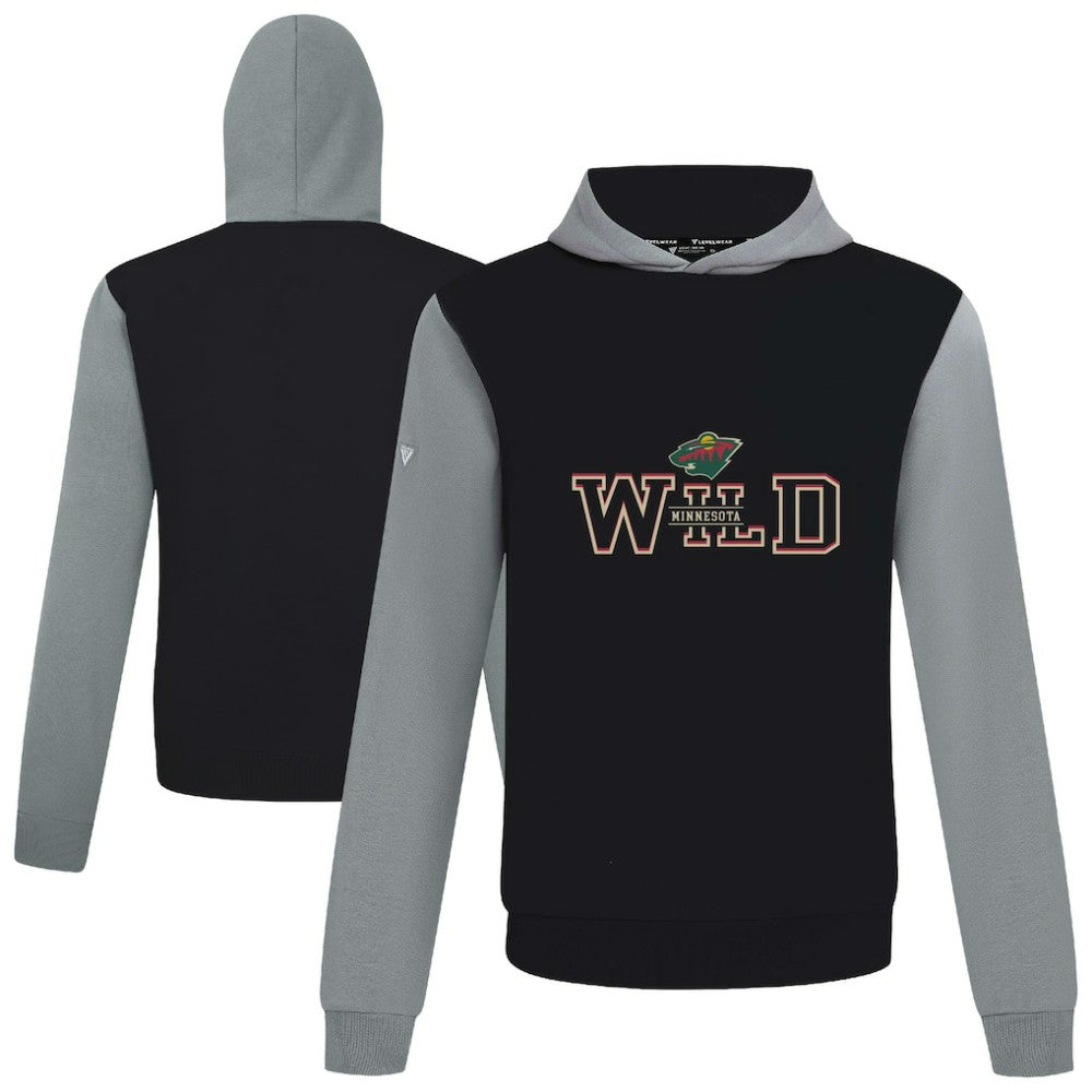 NHL Black/Gray Minnesota Wild Levelwear Ultimate Journey Pullover Hoodie