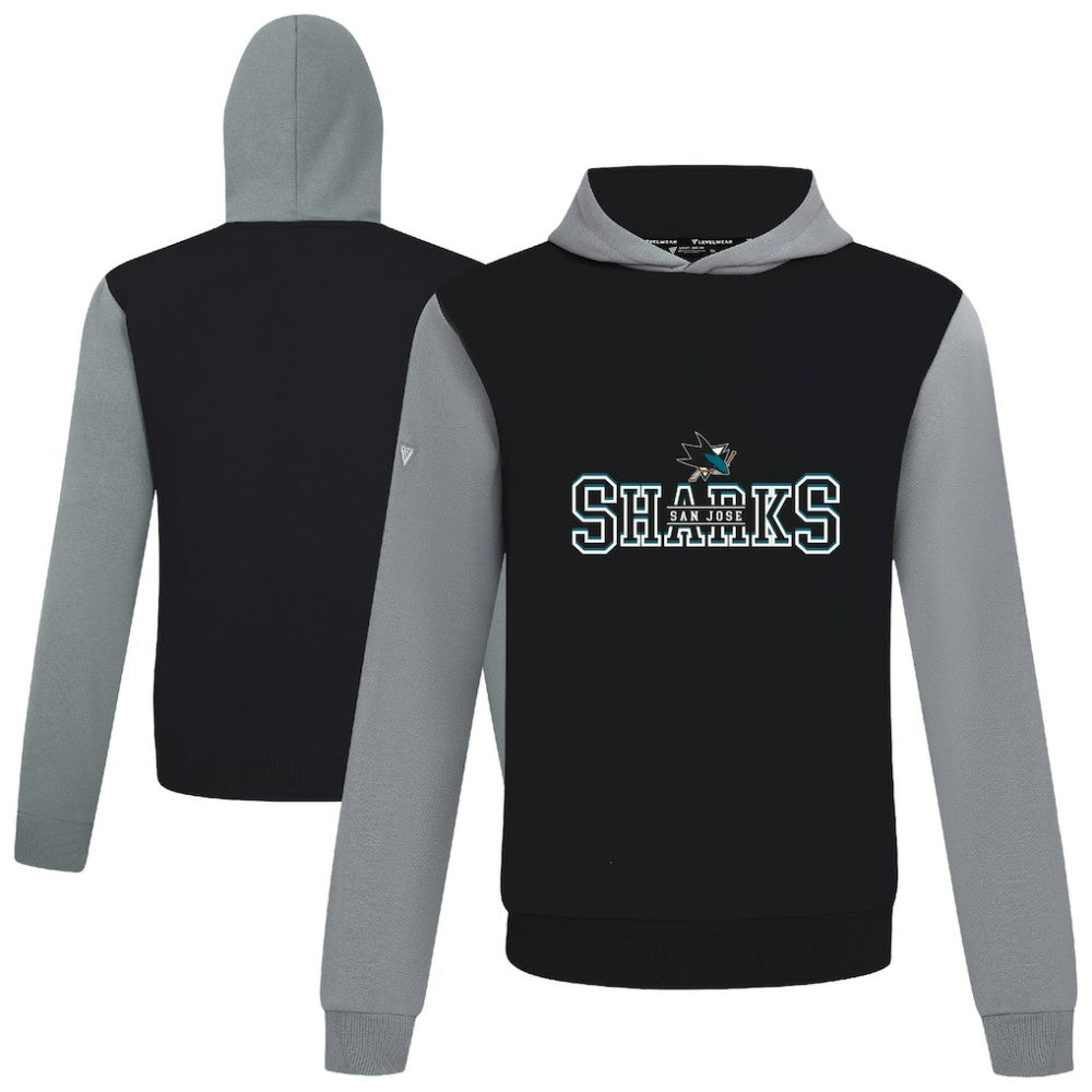 NHL Black/Gray San Jose Sharks Levelwear Ultimate Journey Pullover Hoodie