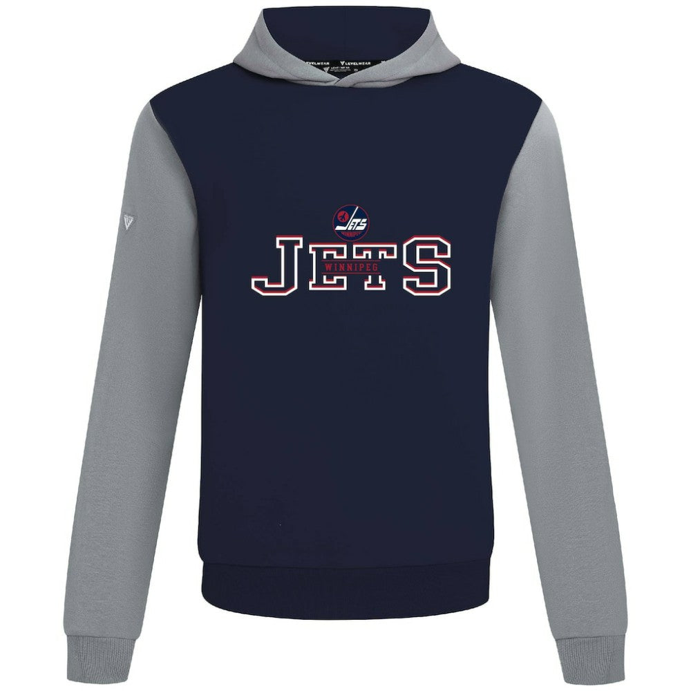 NHL Navy/Gray Winnipeg Jets Levelwear Ultimate Journey Pullover Hoodie