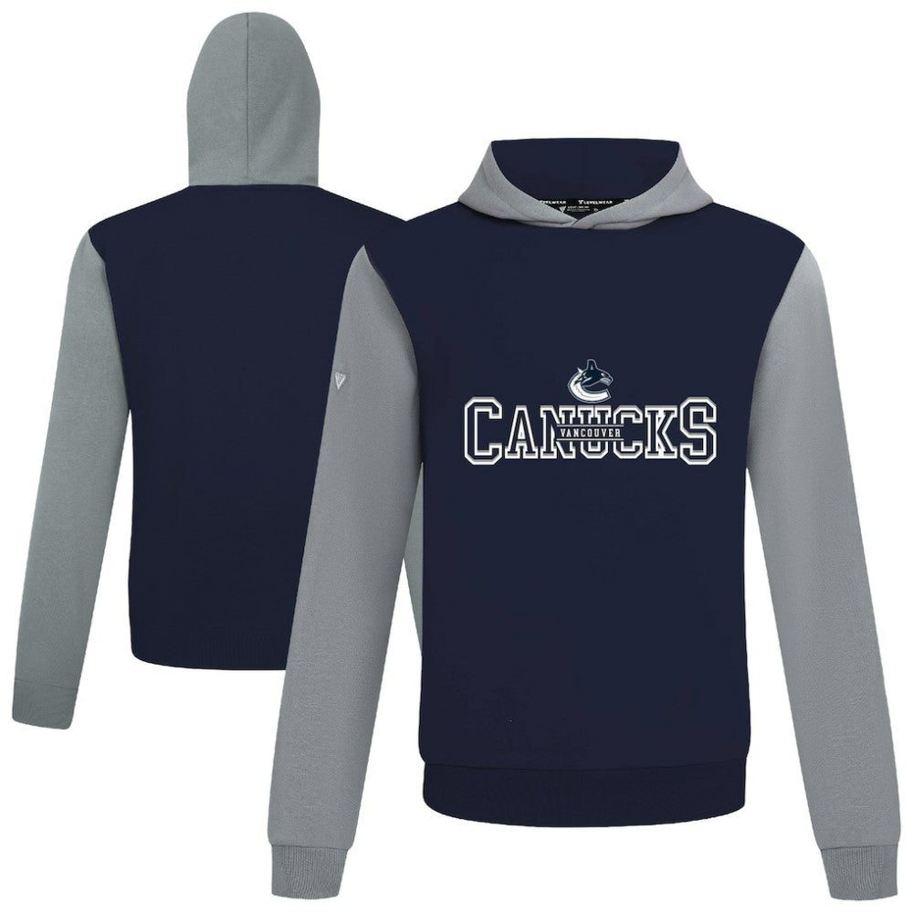 NHL Navy/Gray Vancouver Canucks Levelwear Ultimate Journey Pullover Hoodie