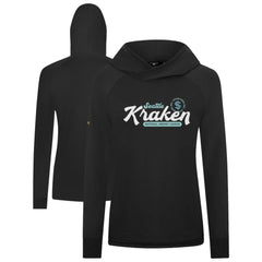 NHL Black Seattle Kraken Levelwear Women's Slender Monument Raglan Pullover Hoodie