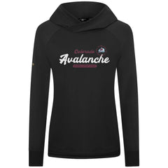 NHL Black Colorado Avalanche Levelwear Women's Slender Monument Raglan Pullover Hoodie