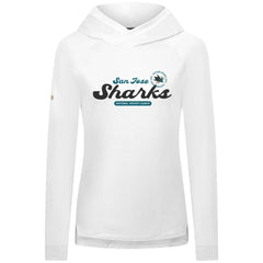 NHL White San Jose Sharks Levelwear Women's Slender Monument Raglan Pullover Hoodie