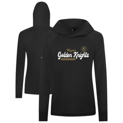 NHL Black Vegas Golden Knights Levelwear Women's Slender Monument Raglan Pullover Hoodie