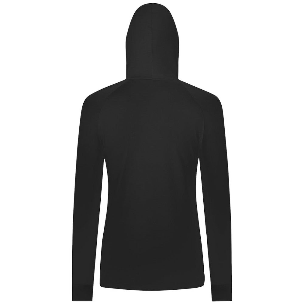 NHL Black Vancouver Canucks Levelwear Women's Slender Monument Raglan Pullover Hoodie