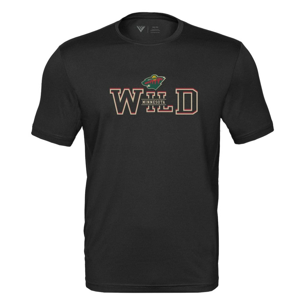 NHL Black Minnesota Wild Levelwear Anthem Journey Performance T-Shirt