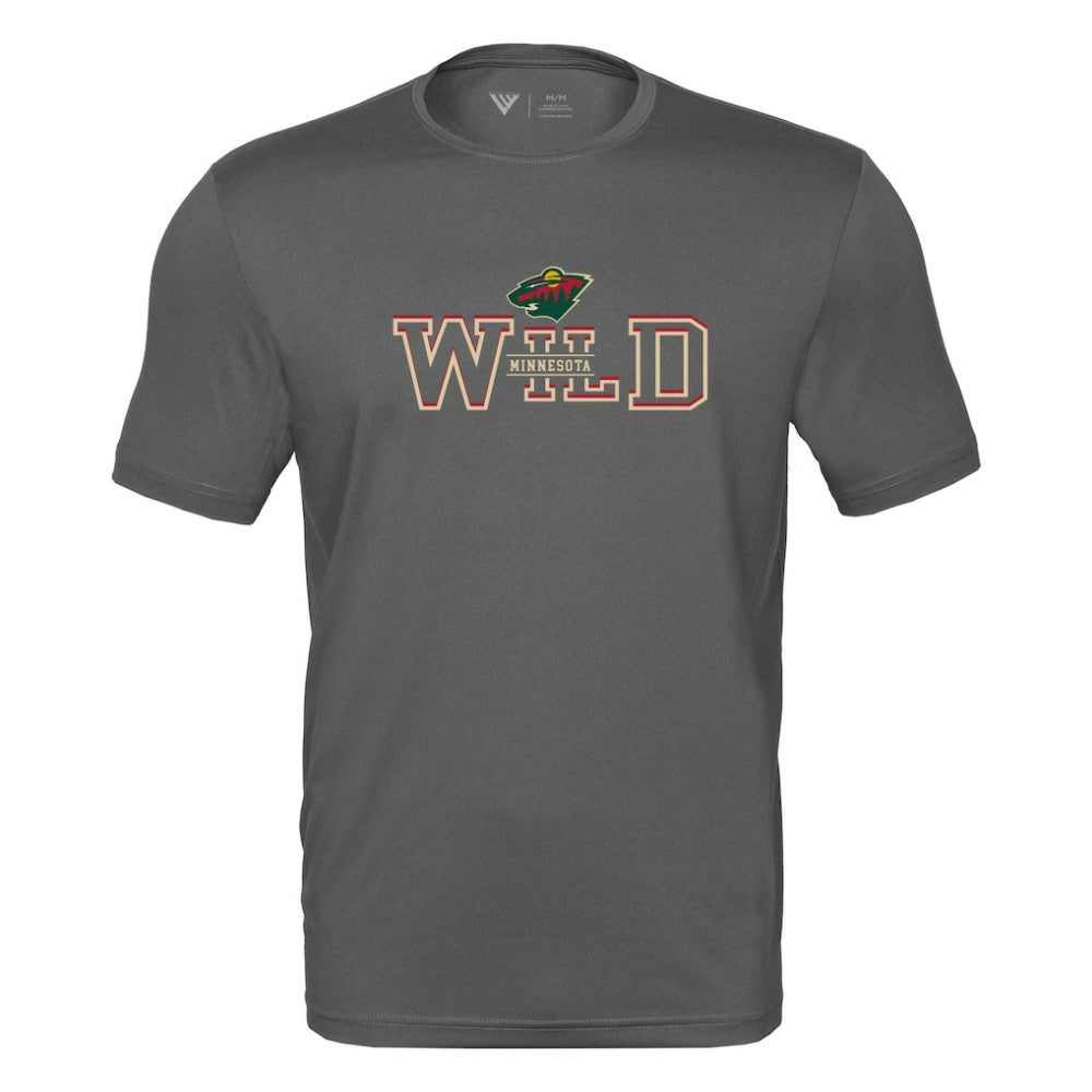NHL Charcoal Minnesota Wild Levelwear Anthem Journey Performance T-Shirt