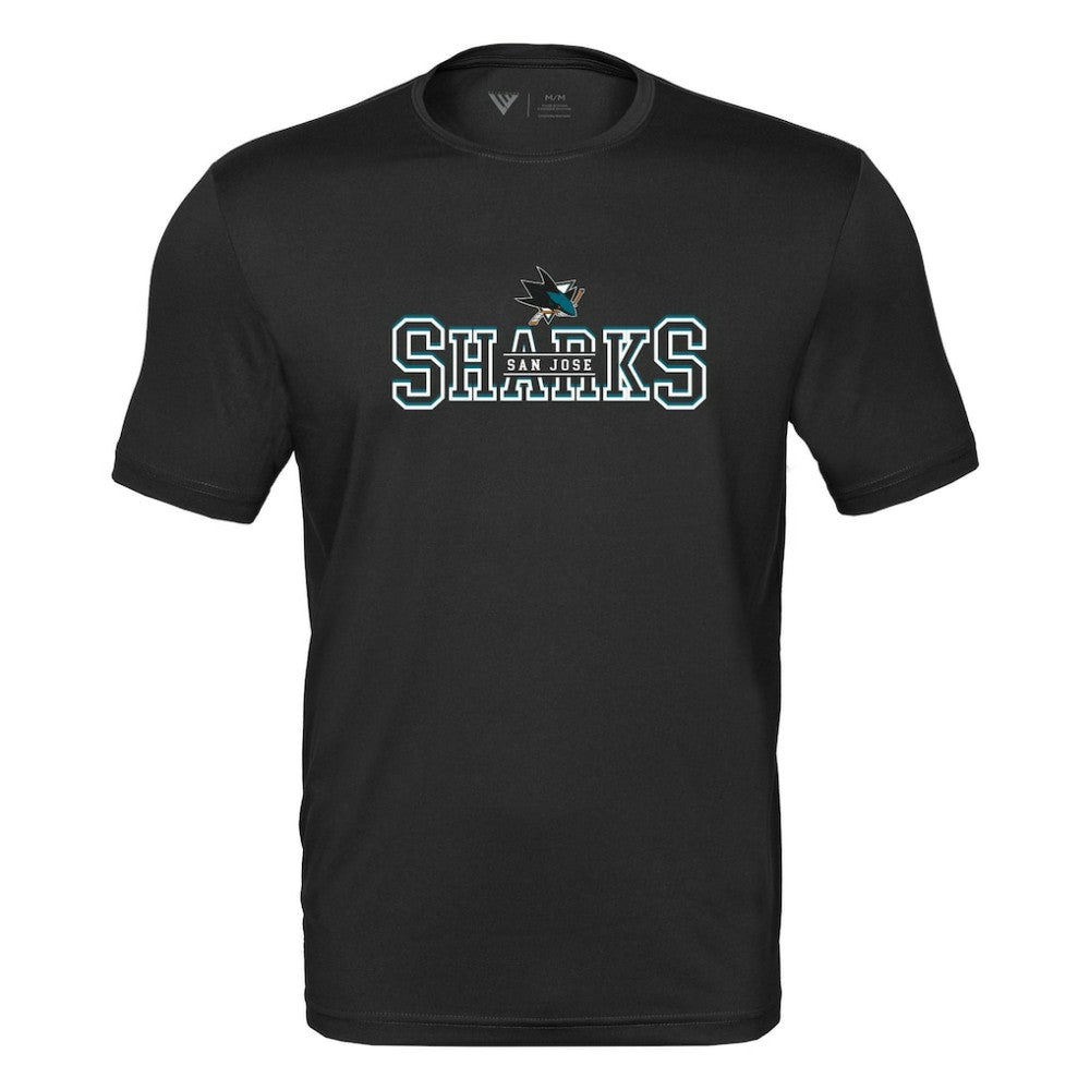 NHL Black San Jose Sharks Levelwear Anthem Journey Performance T-Shirt