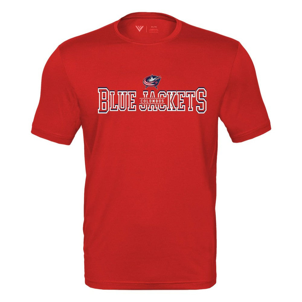 NHL Red Columbus Blue Jackets Levelwear Anthem Journey Performance T-Shirt