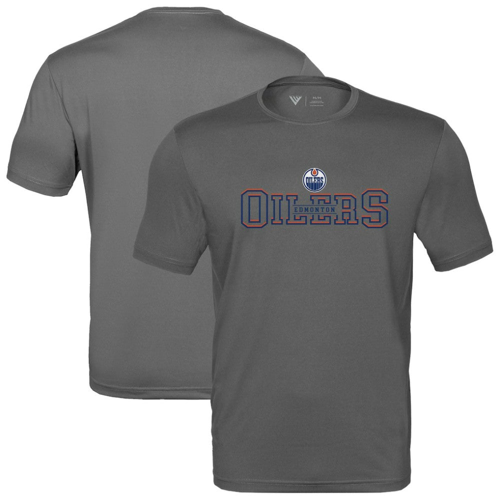 NHL Charcoal Edmonton Oilers Levelwear Anthem Journey Performance T-Shirt