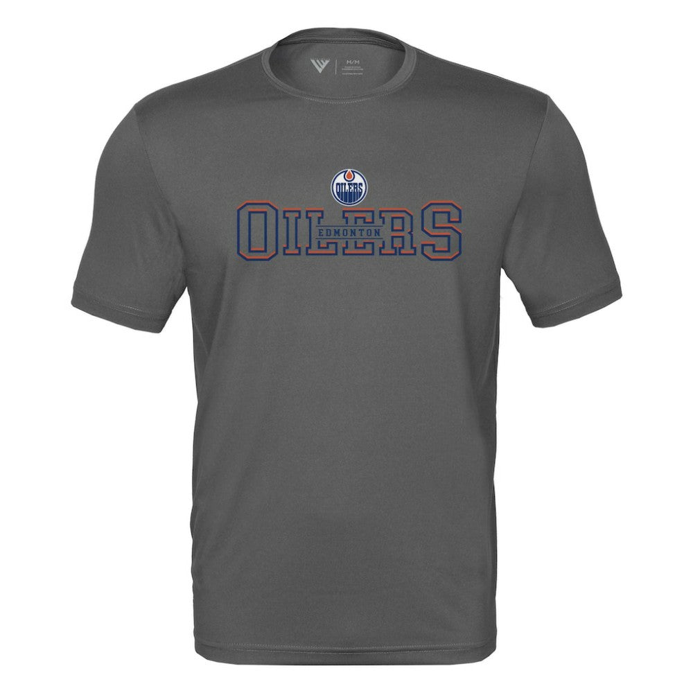 NHL Charcoal Edmonton Oilers Levelwear Anthem Journey Performance T-Shirt
