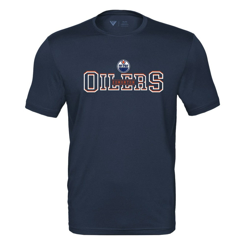 NHL Navy Edmonton Oilers Levelwear Anthem Journey Performance T-Shirt
