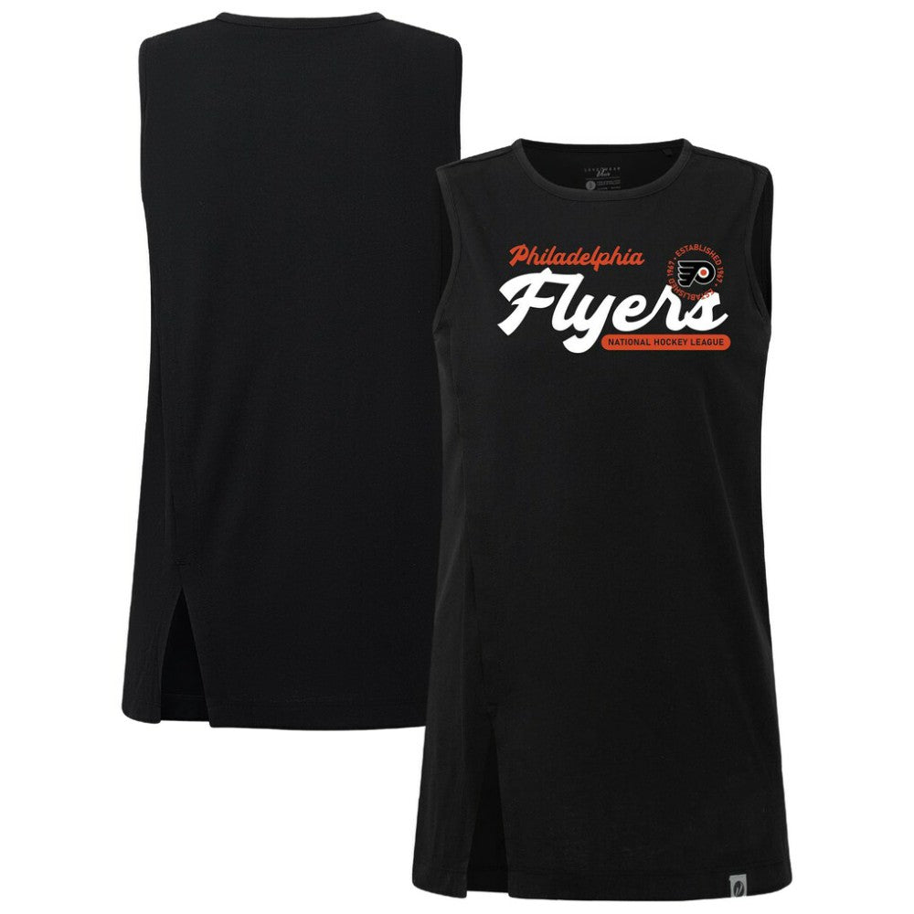 NHL Black Philadelphia Flyers Levelwear Women's Influx Monument Tank Top