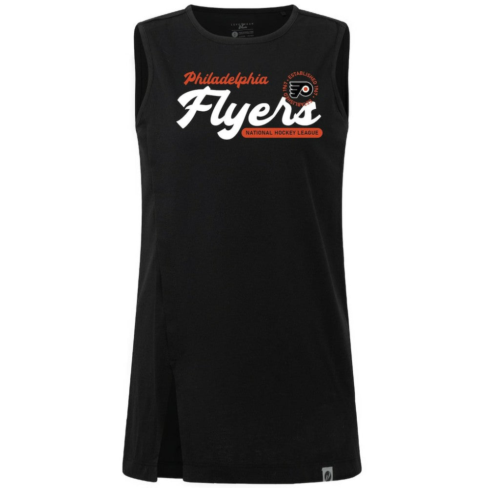 NHL Black Philadelphia Flyers Levelwear Women's Influx Monument Tank Top