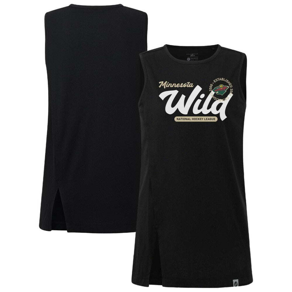 NHL Black Minnesota Wild Levelwear Women's Influx Monument Tank Top