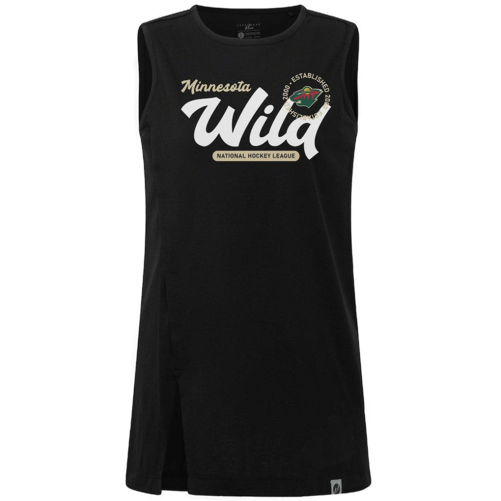 NHL Black Minnesota Wild Levelwear Women's Influx Monument Tank Top