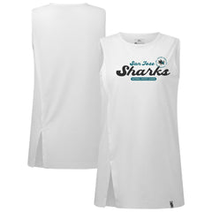 NHL White San Jose Sharks Levelwear Women's Influx Monument Tank Top