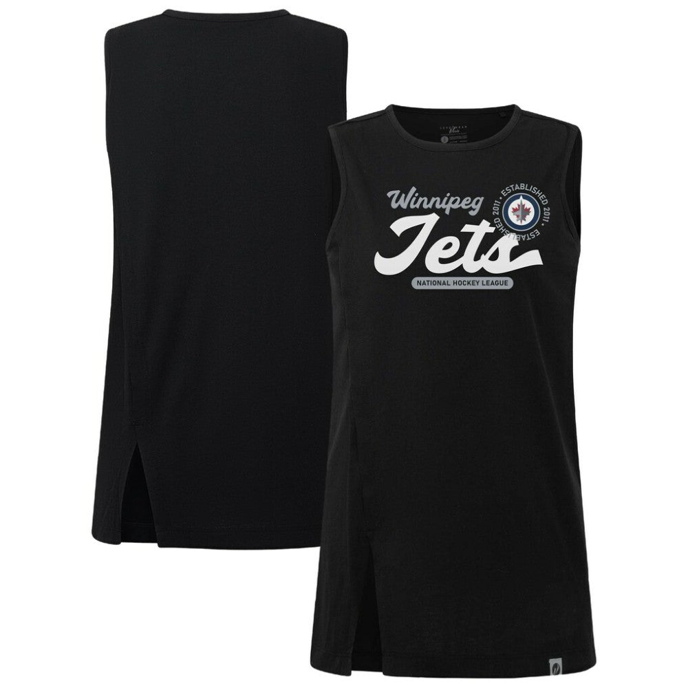 NHL Black Winnipeg Jets Levelwear Women's Influx Monument Tank Top