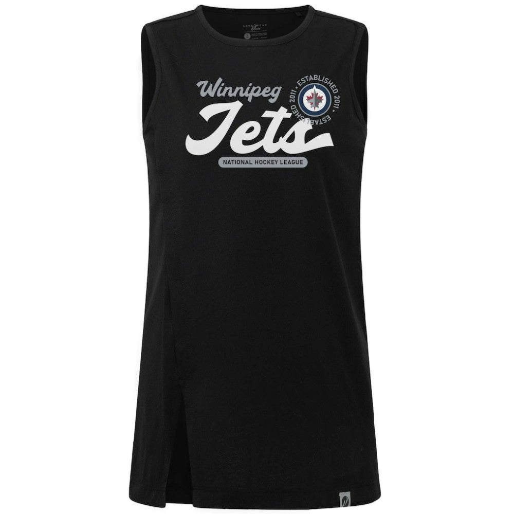NHL Black Winnipeg Jets Levelwear Women's Influx Monument Tank Top