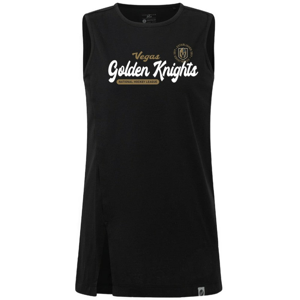 NHL Black Vegas Golden Knights Levelwear Women's Influx Monument Tank Top