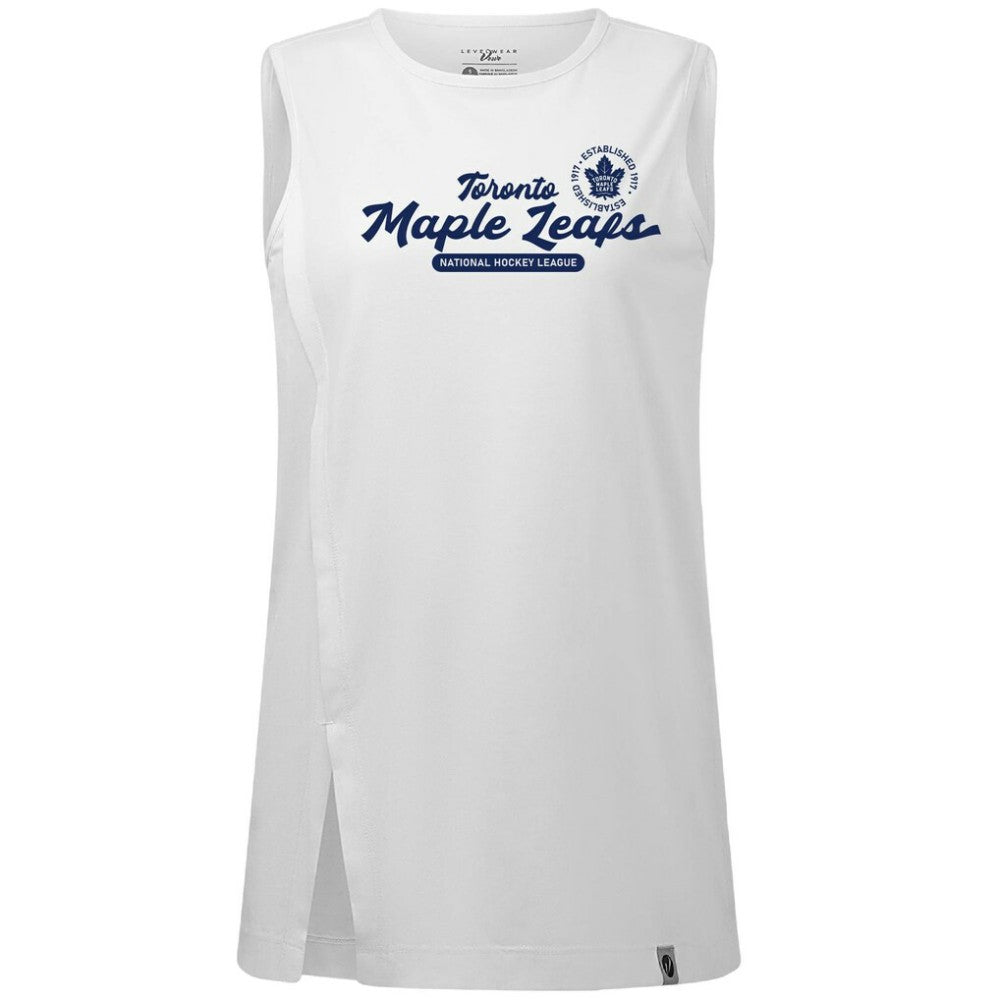 NHL White Toronto Maple Leafs Levelwear Women's Influx Monument Tank Top
