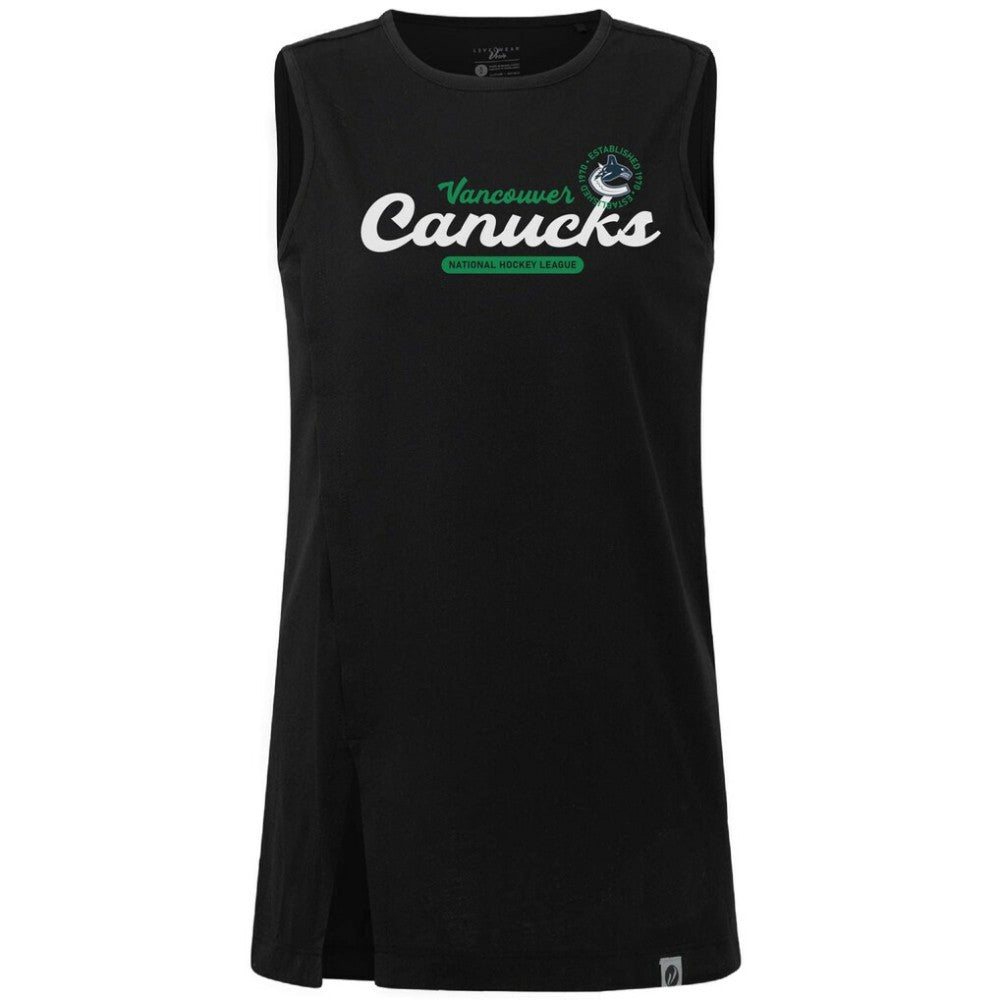 NHL Black Vancouver Canucks Levelwear Women's Influx Monument Tank Top