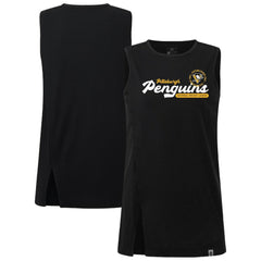 NHL Black Pittsburgh Penguins Levelwear Women's Influx Monument Tank Top