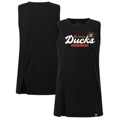 NHL Black Anaheim Ducks Levelwear Women's Influx Monument Tank Top