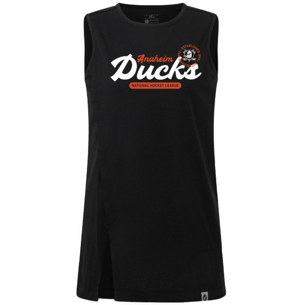 NHL Black Anaheim Ducks Levelwear Women's Influx Monument Tank Top