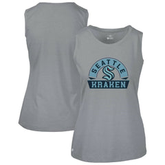 NHL Gray Seattle Kraken Levelwear Women's Macy Banner Arch Tank Top